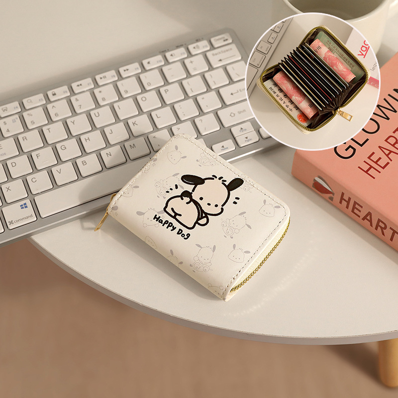 Cartoon multi tarjeta de gran capacidad mini cartera encantadora tarjeta de visita tarjeta de identificación tarjeta de licencia de conducir cubierta para mujeres