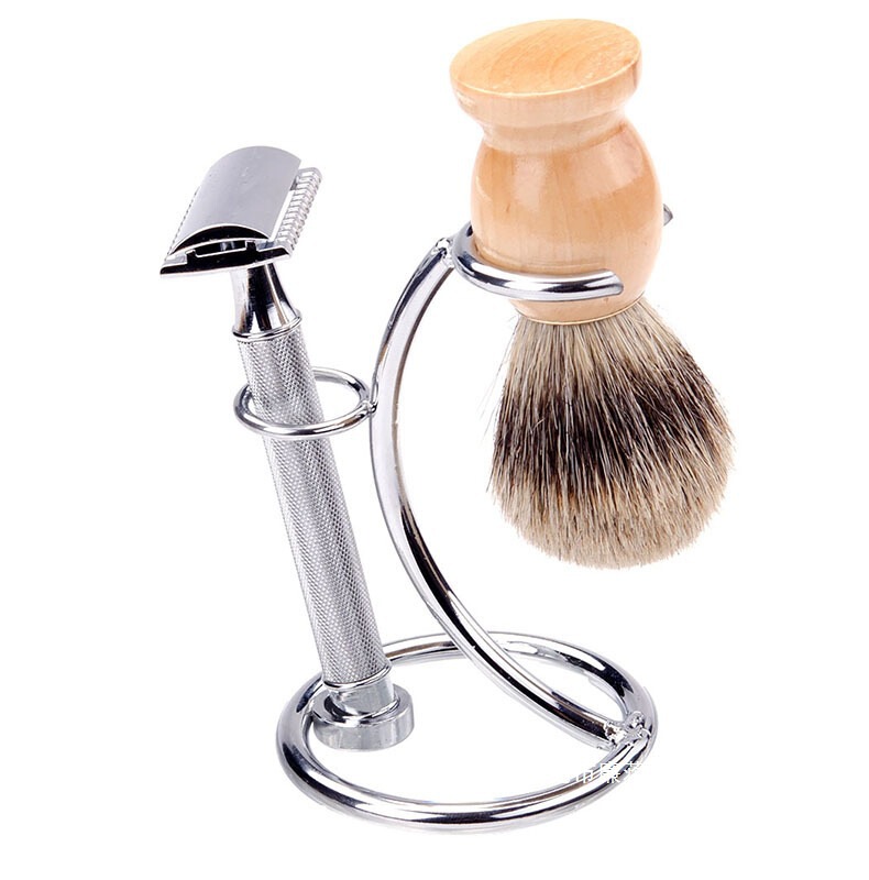Razor Holder Razor Storage Rack Men's Razor Household Rack Old-Fashioned Straight Beard Brush Zinc Alloy Details