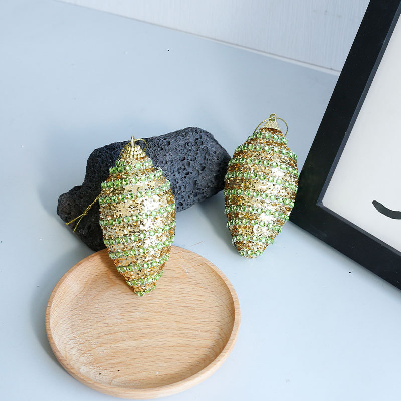 exportación de comercio exterior decoraciones navideñas tipo oliva colgante de bola de Navidad árbol de Navidad colgante diseño de ventana