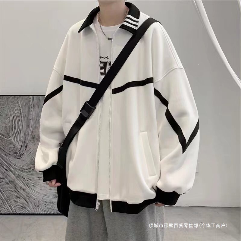 Ins Hong Kong Style Jacket for Men, Spring and Autumn Trendy Brand Design, Niche Couple's Jacket, Sports American Baseball Jacket Top