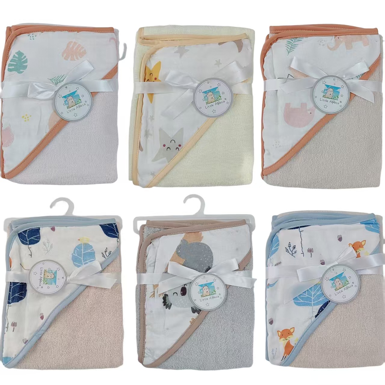 Cross-Border Hot-Selling Baby Pure Cotton Bath Towel, Class A, Soft and Comfortable, Hooded, All-Cotton Swaddle Blanket, Newborn Towel