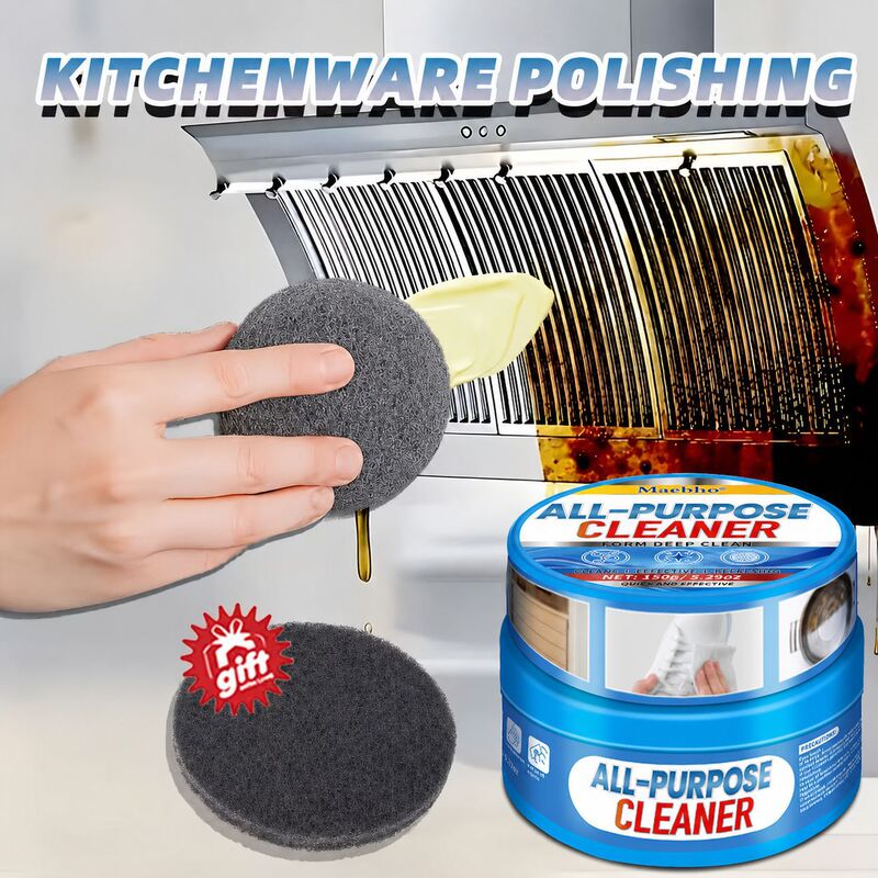 Cross-border multi-functional cleaning paste for household use, suitable for cleaning kitchen floors, tiles, removing stains and grime, and cleaning shoe surfaces