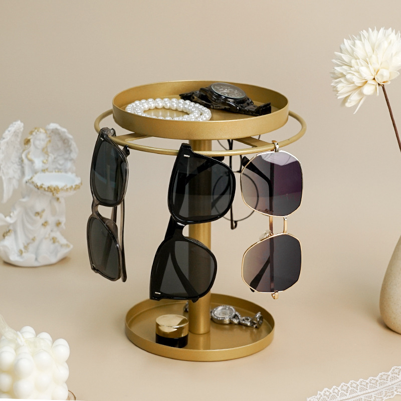 Detachable Rotating Glasses Storage Display Rack Gold Upper Storage Jewelry Storage Rack Multi-Purpose Watch Rack Detachable Rotating Glasses Storage Display Rack Gold Upper Storage Jewelry Storage Rack Multi-Purpose Watch Rack