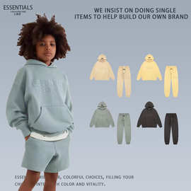 ESSENTIALS儿童秋冬加绒休闲童装男童女童新款卫衣中小童套头衫