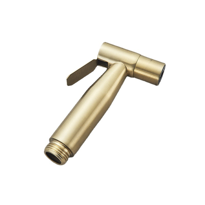 Oro PISTOLA DE PULVERIZACIÓN Acero inoxidable limpiador baño traje baño cepillado Booster boquilla cuerpo inodoro