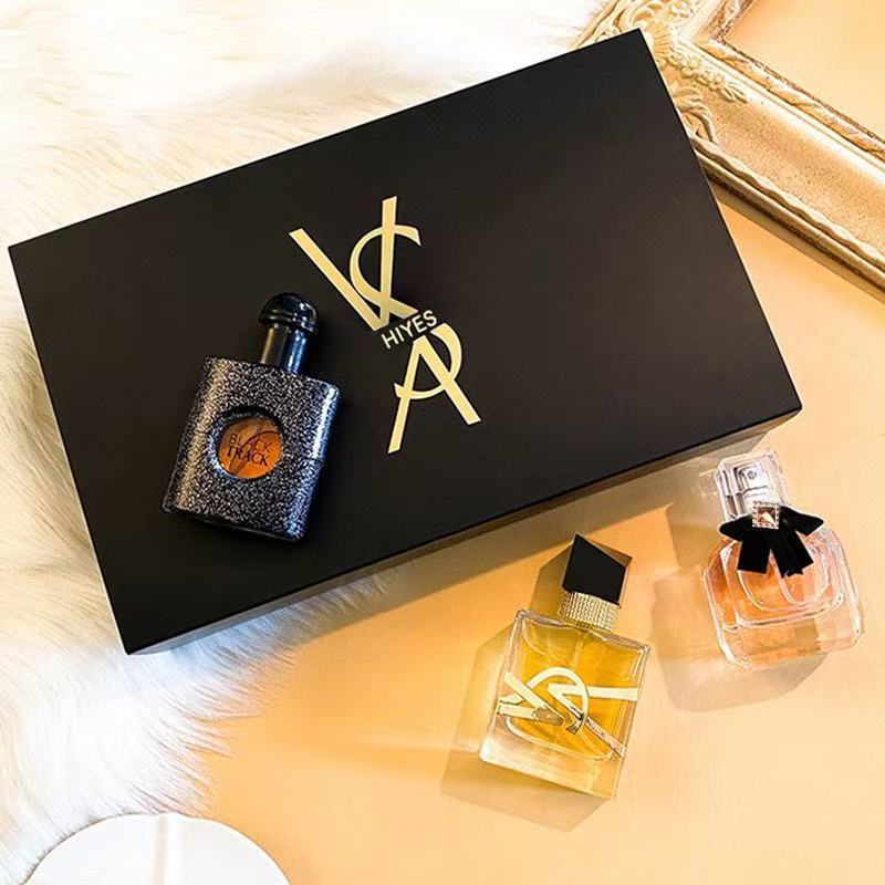 Foreign Trade Cross-Border Vietnamese Authentic Women's Perfume Set Black Opium Eau De Parfum Inversal Paris Three-Piece Gift Box