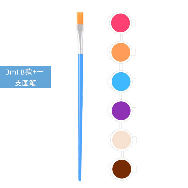 子供用アクリル絵の具 12 色セット 6 連結学生アート絵画着色石膏人形ペイント ストリップ在庫あり|undefined