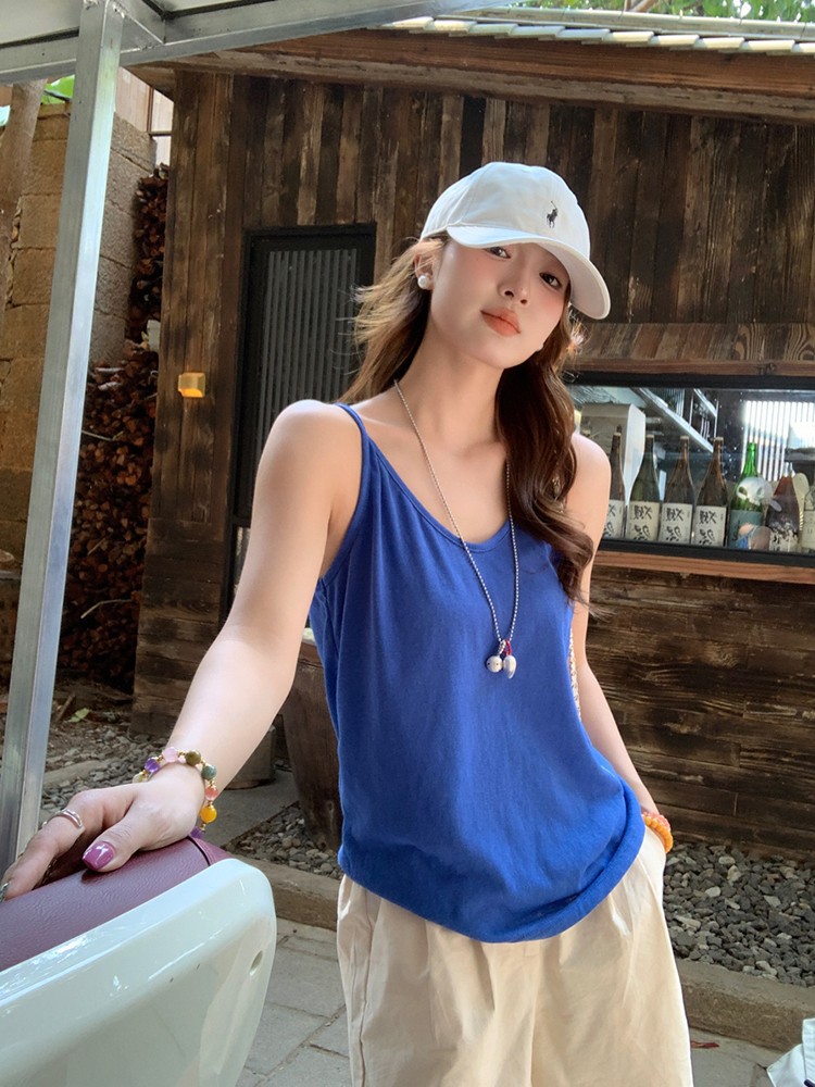 클라인 블루 - 얇은 어깨끈