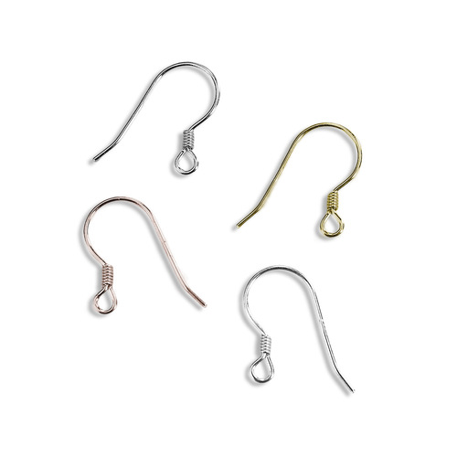 Qianseye S925 sterling silver ear hook handmade diy ear jewelry accessories silver ear hook earrings wholesale silver ear hook earrings