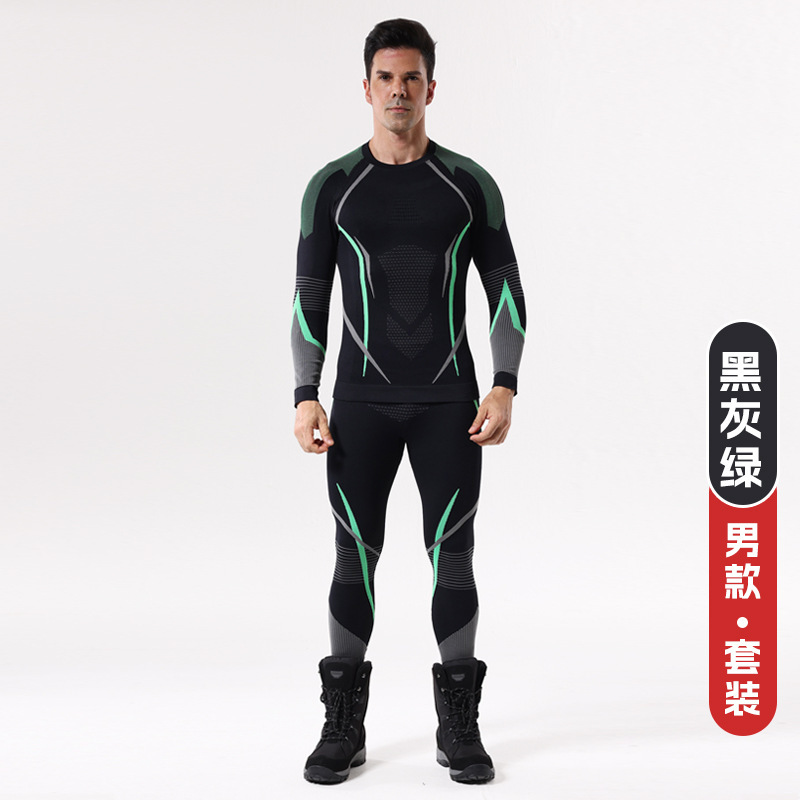 新款秋冬速干滑雪服内衣套装男女运动紧身吸湿排汗压缩保暖打底衣|undefined