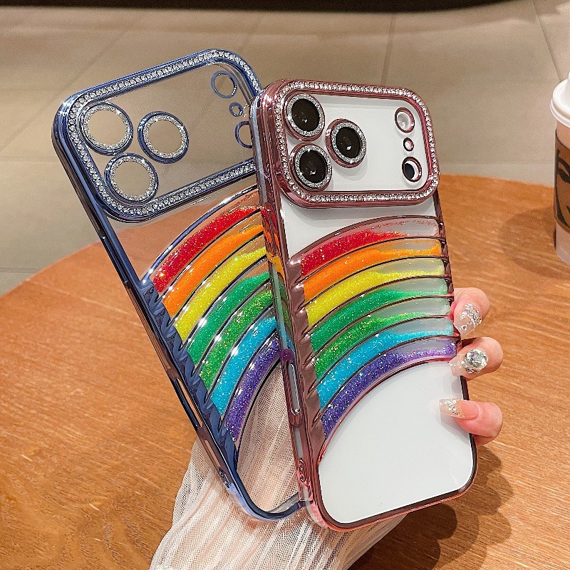 Colorful Liquid Sand Phone Case For Iphone 17 With Lens Protection_voghion.com