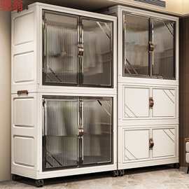 跨境家用折叠衣服收纳柜塑料储物柜免安装简易宝宝儿童衣柜小衣橱