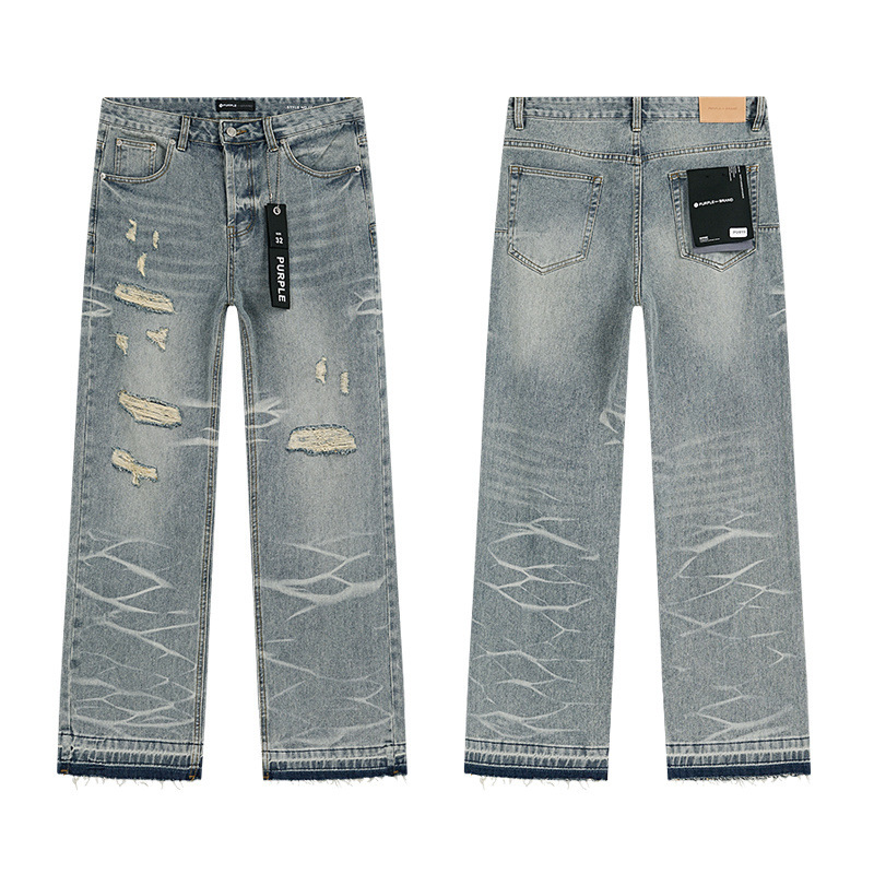 Europa y los Estados Unidos SS versión correcta de la marca púrpura, jeans de lavado en agua para hombres y mujeres, fábrica de Guangzhou en stock