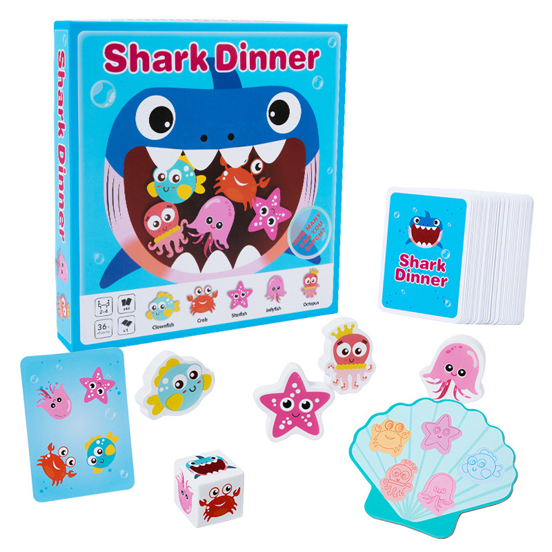 Cena de tiburón educación temprana desarrollo de inteligencia juego de mesa para niños Montessori padre-hijo interactivo educativo práctico juguete del cerebro