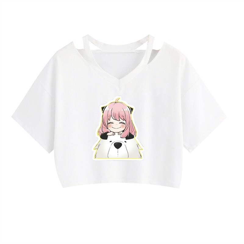 Spy X Family Aniya Printed Base Women's Camisole Crop Top Hoodie Cross-Border Style