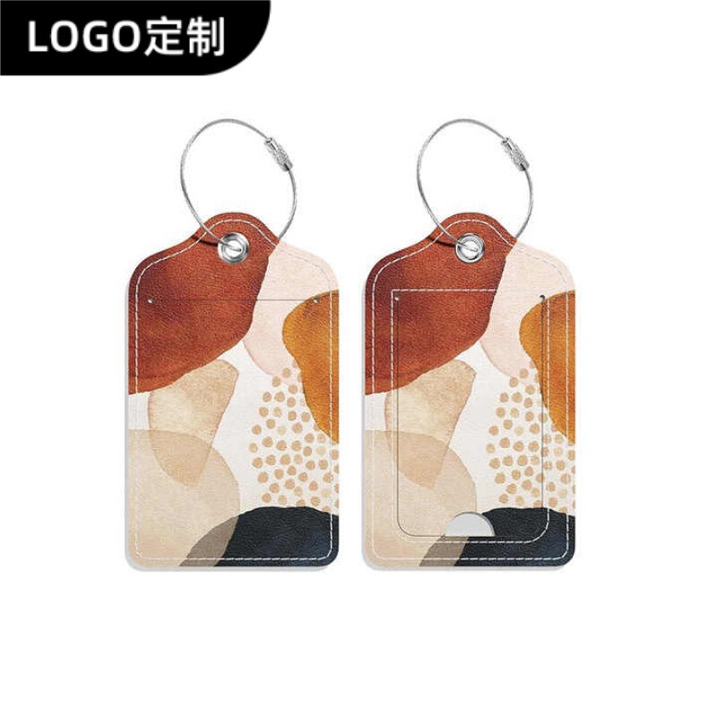 Customized Luggage Tags Multi-Color Aircraft Boarding Passes Creative Suitcase Tags Checked Boarding Leather Pu Luggage Tags