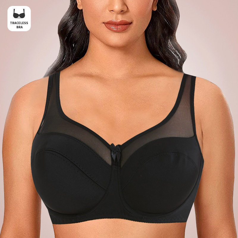 Factory Direct Sales, Black Plus-Size Ultra-Thin Full-Cup Push-Up Sexy Bra, Extra-Large Size, Export Wholesale Factory Direct Sales, Black Plus-Size Ultra-Thin Full-Cup Push-Up Sexy Bra, Extra-Large Size, Export Wholesale