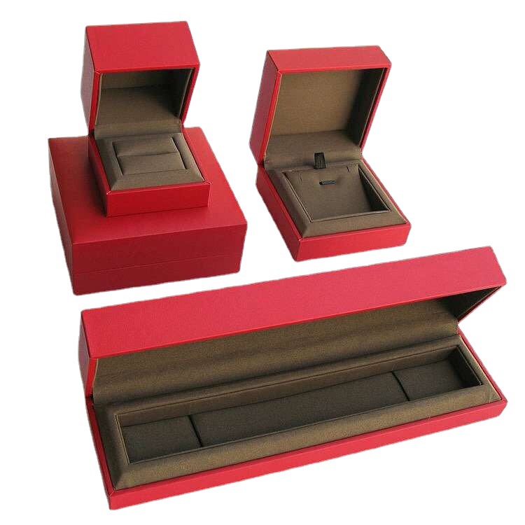 Straight Edge Right Angle Dasheng Same Style Inner Thick Frame Microfiber Jewelry Box High-end Proposal Packaging Box Fashion Jewelry Box