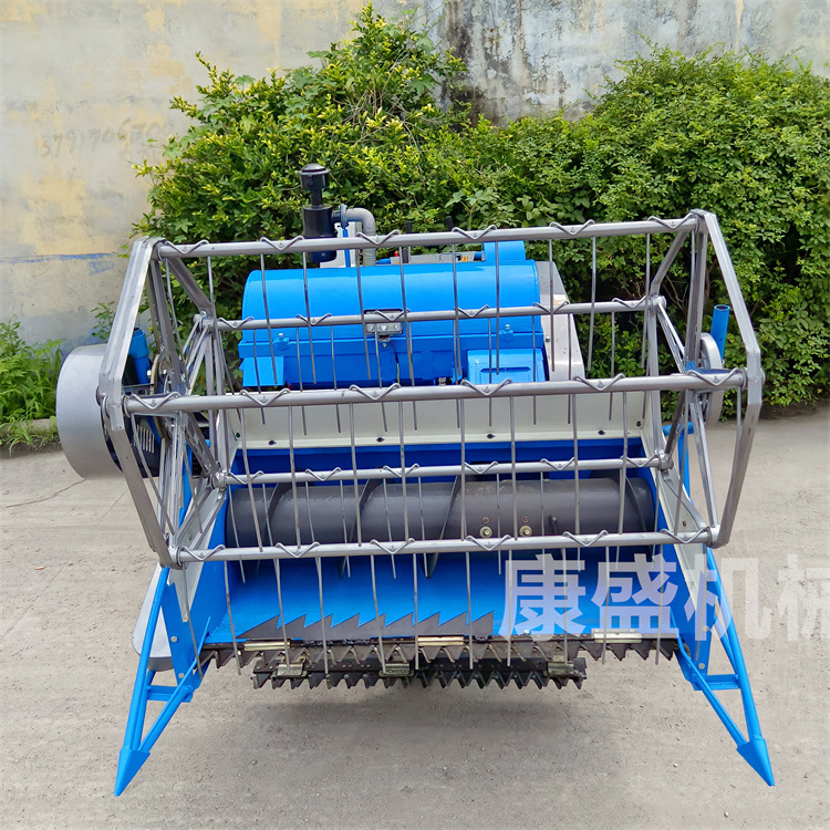 2023小型稻谷收割机 水泥田水稻收获机 全自动小麦收割机家用