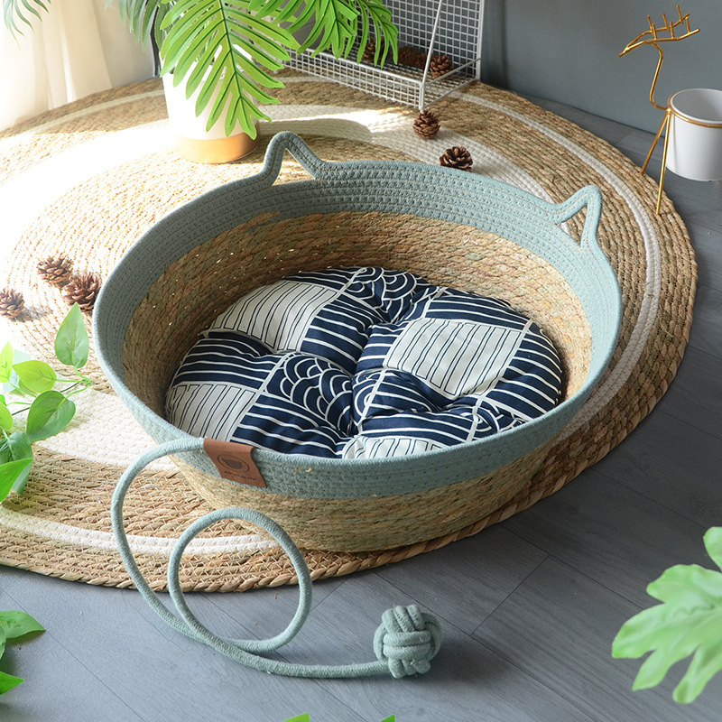 바다색 재미있는 스타일 + 진한 파란색 화장솜