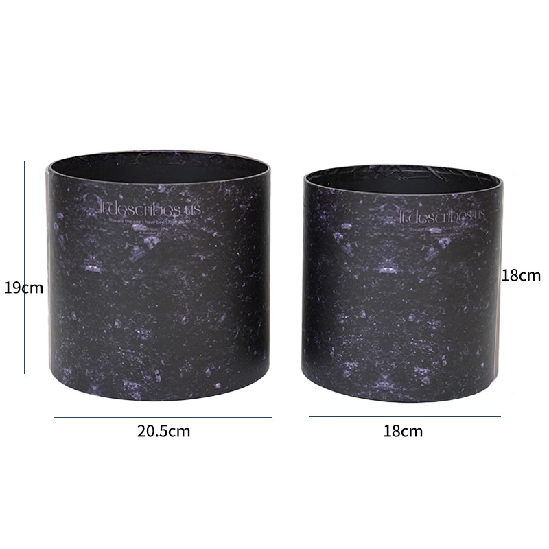 Flor abrazo cubo mini tulipán abrazo cubo pequeño cilindro conjunto tres flores redondas caja de regalo caja de ramo