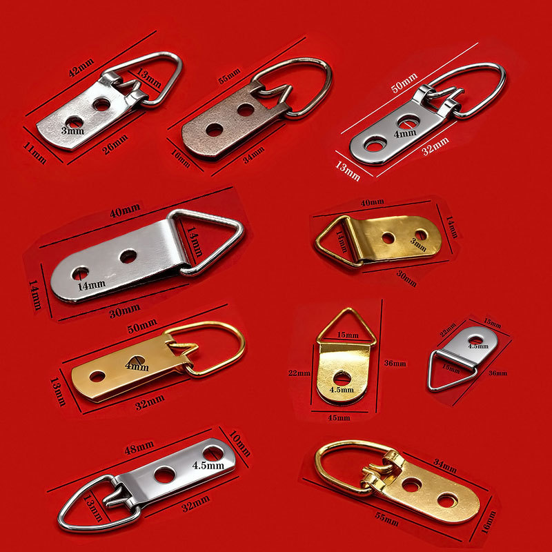 Cross-Stitch Photo Frame Special Hook, Silver Hanging Ring, Medium-Sized Hanging Accessories for Two Eyes, Double-Hole Hanging Ring, 500 Pieces