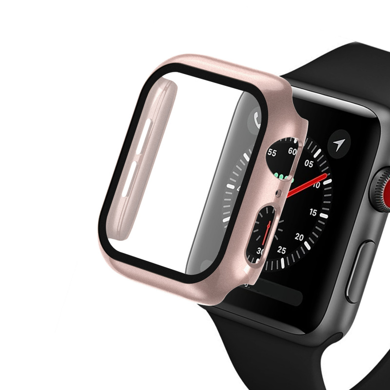 Suitable for iWatch S11 Watch Case, All-Inclusive Anti-Fall Matte Pc + Tempered Film Integrated S10 Apple Watch Protective Case