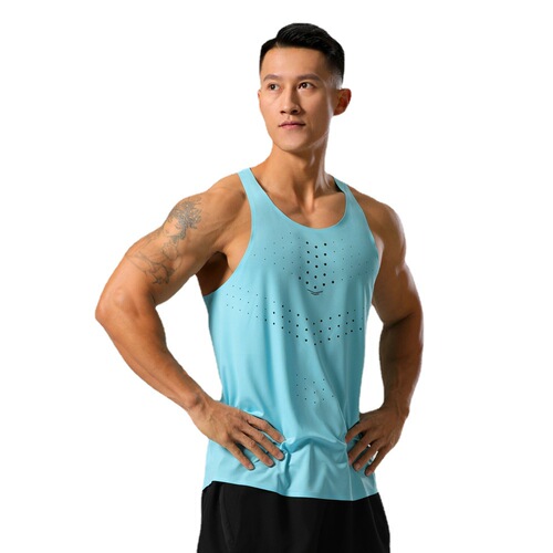 Ultra-light running wind tunnel vest for men's sports sleeveless fitness clothing for women's marathon track and field quick-drying clothing running group printing