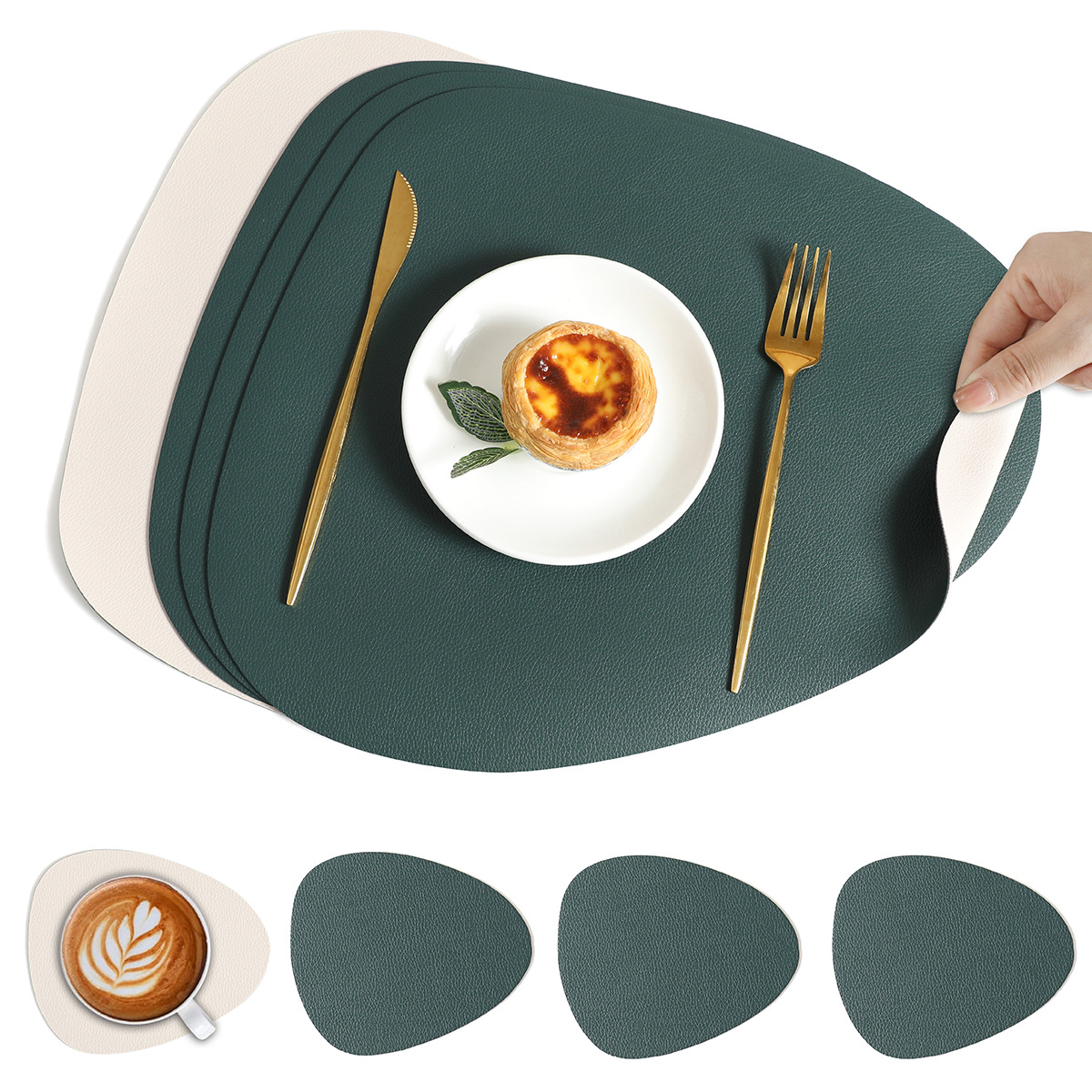 다크그린+오프화이트