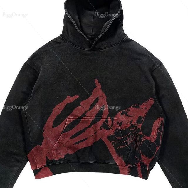 Halloween Printed Hooded Sweatshirt 14
