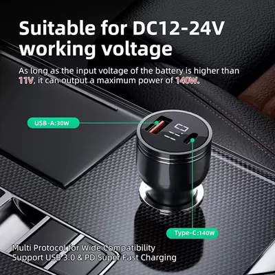 Cross-Border 140W High-Power Car: Siqaret yandırıcısı