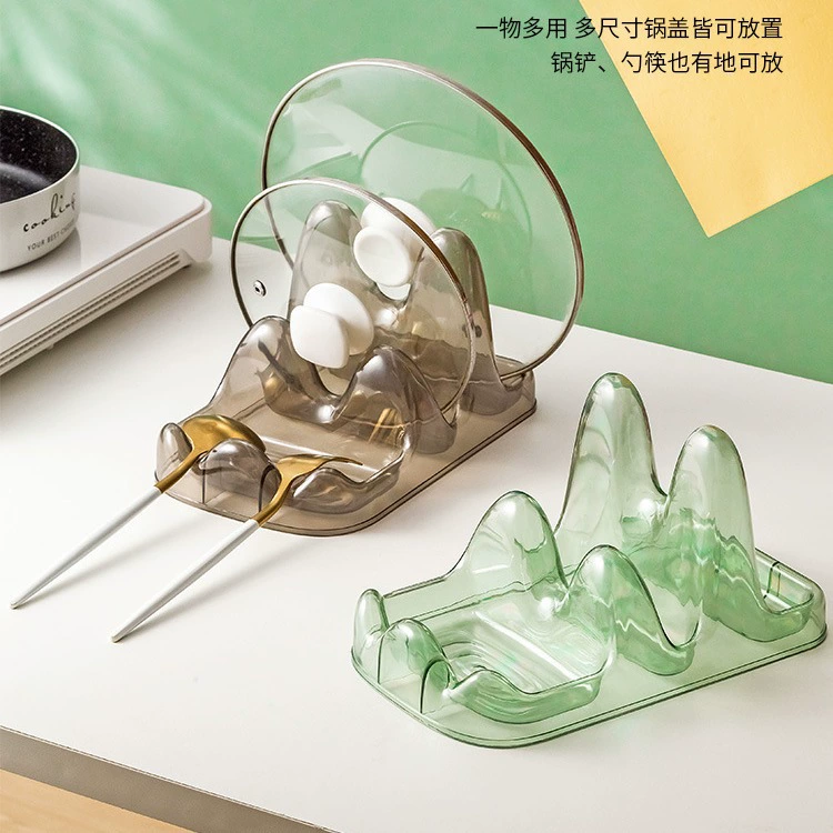 Light luxury dual -layer lid, cutting board frame kitchen countertop, transparent spatula, spoon drain frame chopping plate placed
