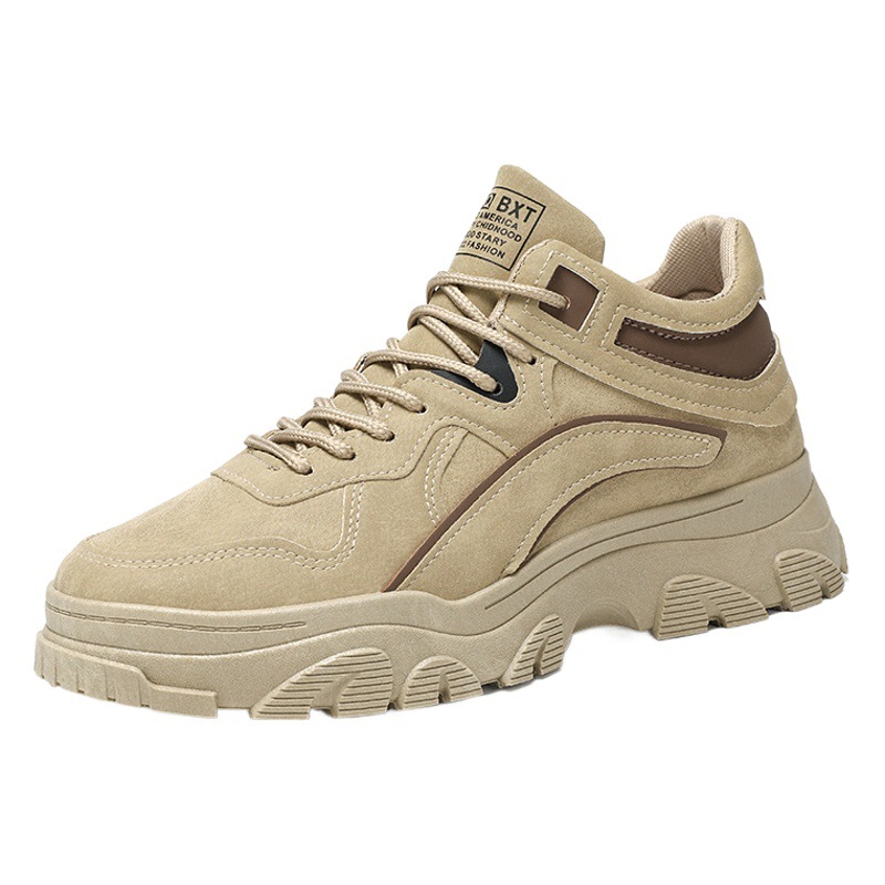 Zapatos de hombre de primavera nuevos zapatos de protección laboral transpirables de moda para hombres zapatos antideslizantes de trabajo de fondo grueso de todos los partidos zapatos de moda de papá casual