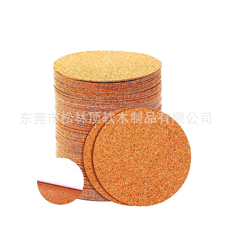 正方形圆形软木垫 背胶自粘软木脚垫 陶瓷工艺品防滑垫片