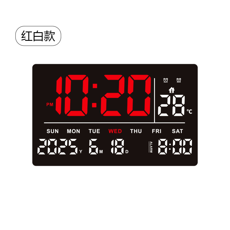 国境を越えた新製品 LED 電子時計テレビキャビネット大画面デジタル時計現代の多機能永久カレンダー 3219|undefined