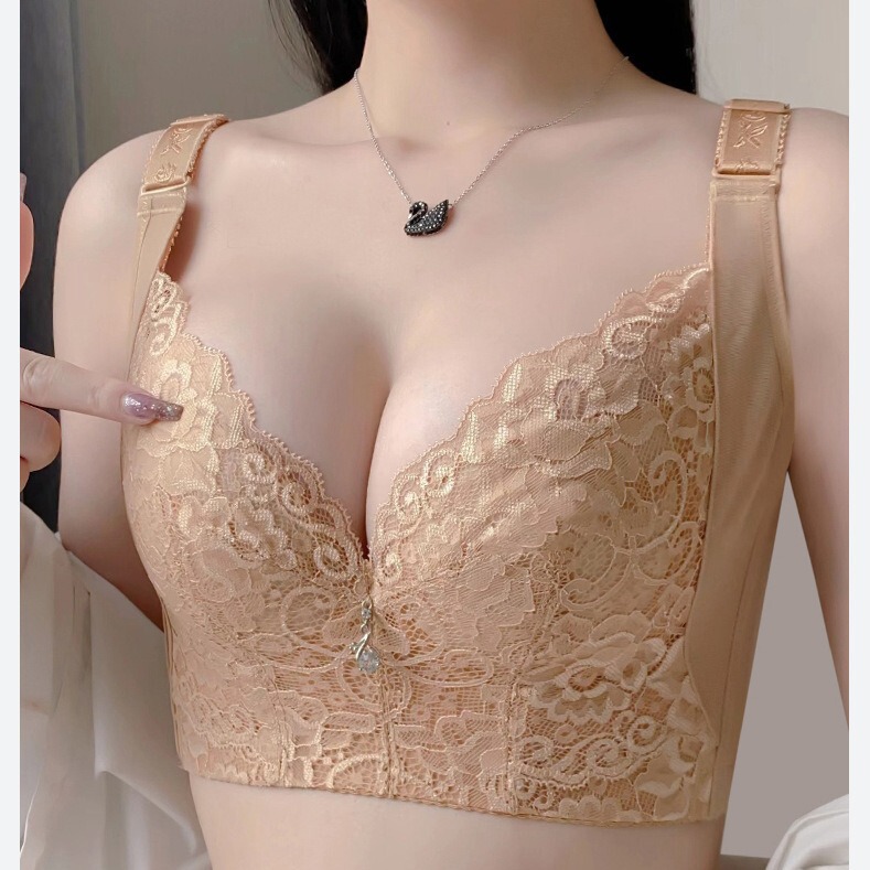 Adjustable underwear push-up bra outer expansion anti-sagging seven breasted steel ring breast contracting big chest small upper support for women Adjustable underwear push-up bra outer expansion anti-sagging seven breasted steel ring breast contracting big chest small upper support for women