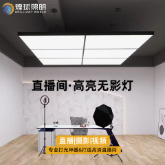 影なしライト ライブ放送専用天井照明 衣料品店用シーリングライト アウタークライアント用超高輝度メイクアップ補助光 フラット型吊り下げ照明