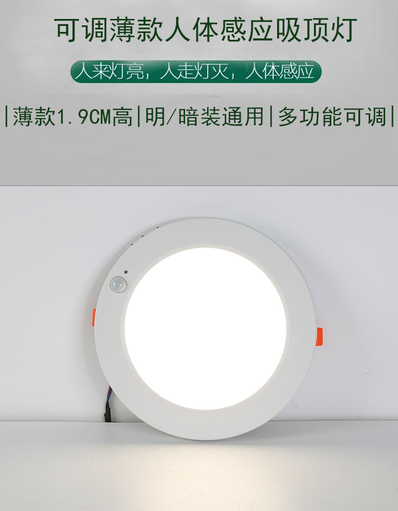 人体感应面板灯