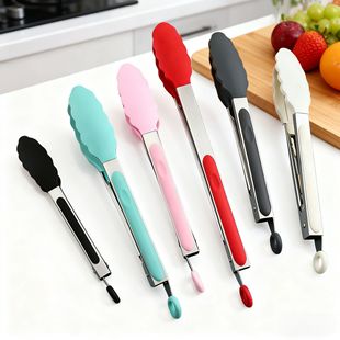 Manufacturer Wholesale Stainless Steel Food Tongs Silicone Food Tongs Barbecue Tongs Household Kitchen Utensils Cooking Tongs Multifunctional Tongs