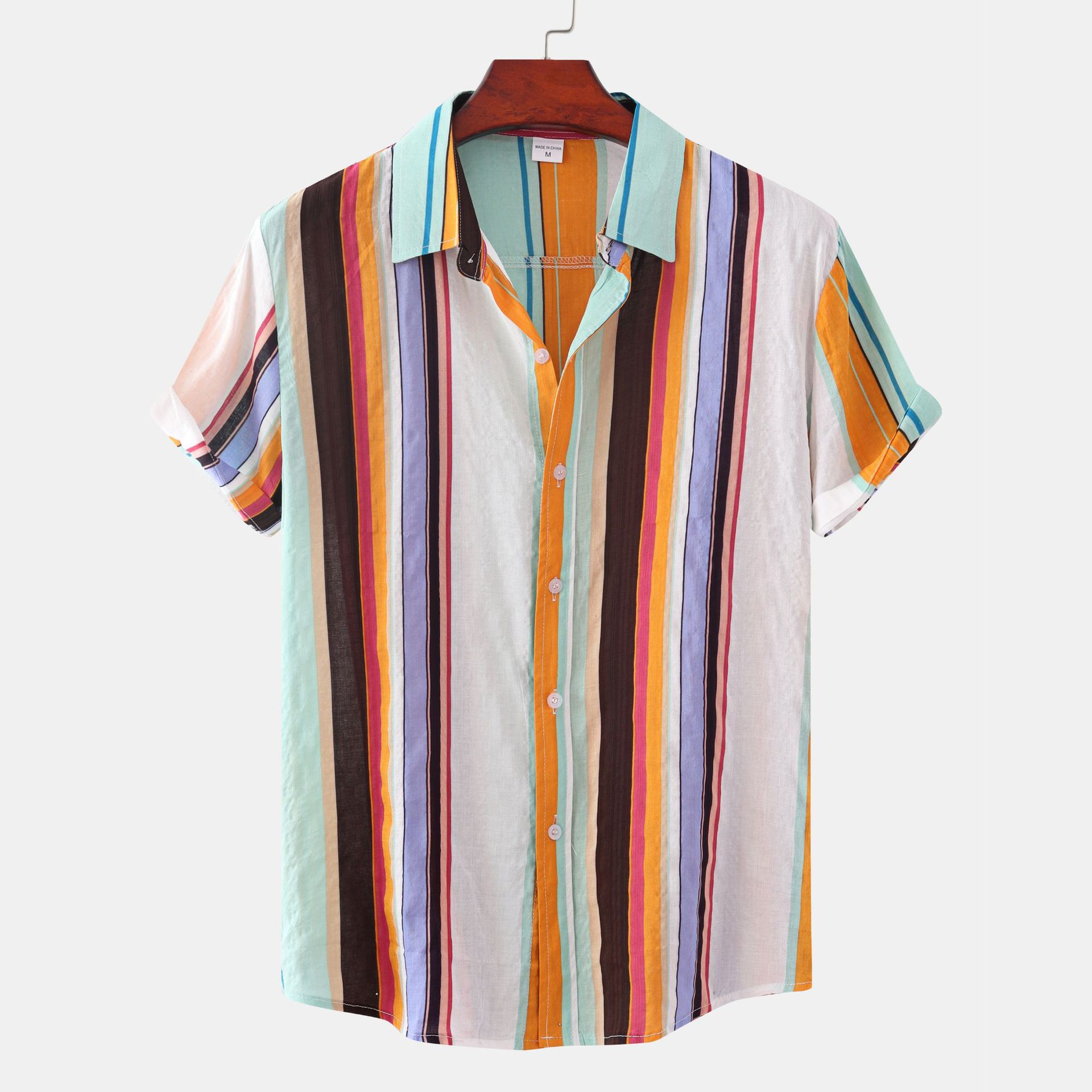 Comercio exterior AliExpress 2022 verano nueva camisa floral impresa de manga corta para hombres Camisa de manga corta para hombres florales europeos y americanos para hombres