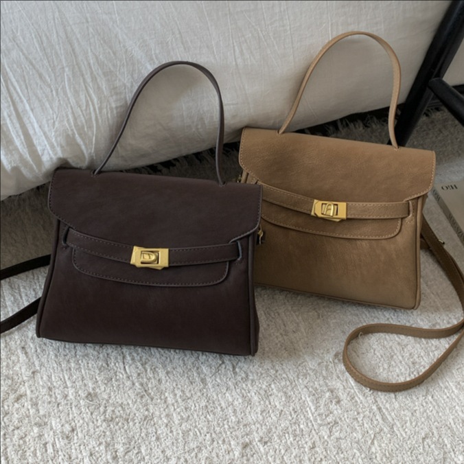 Cross-border retro mate bolso de mano 2025 nuevo estilo de moda bolso de hombro de alto nivel bolso de mujer Kelly