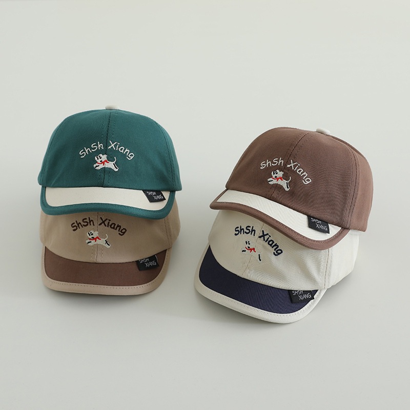 Sombreros para bebés primavera y otoño gorras de lengua de pato lindas de dibujos animados para bebés gorras corta gorras de béisbol para hombres y mujeres