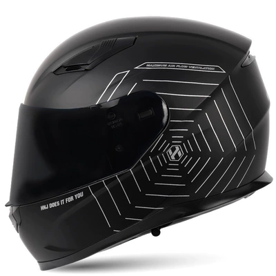 UV protection unisex electric Motosiklet kaskı (dəbilqə) - dumb-black-spider-black-m