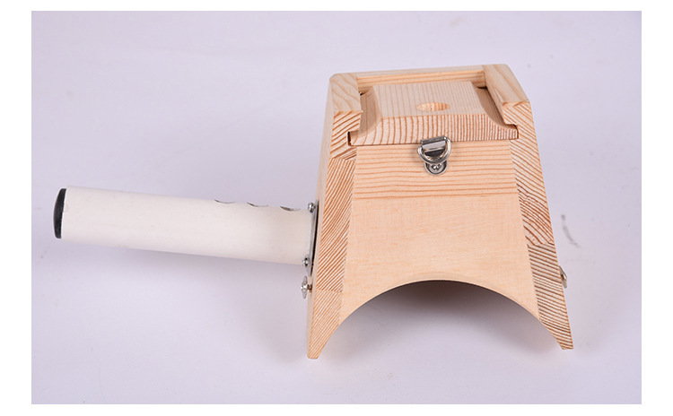Portable Wooden Moxibustion Box Neck and Shoulder Warming Device for Home Moxa Therapy in use