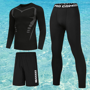 Men's Swimsuit, Wetsuit, Sun Protection, Long-Sleeved Pants, Full-Body Equipment, Jellyfish Suit, Swimming, Surfing and Snorkeling Split Suit