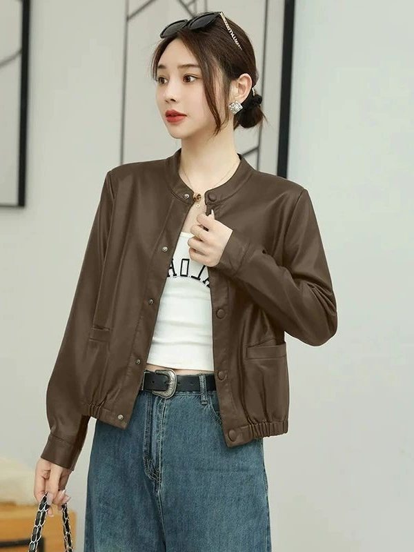 Короткая осенняя fashion-я Jacket для отдыха, корейский стиль, оверсайз, свободный крой