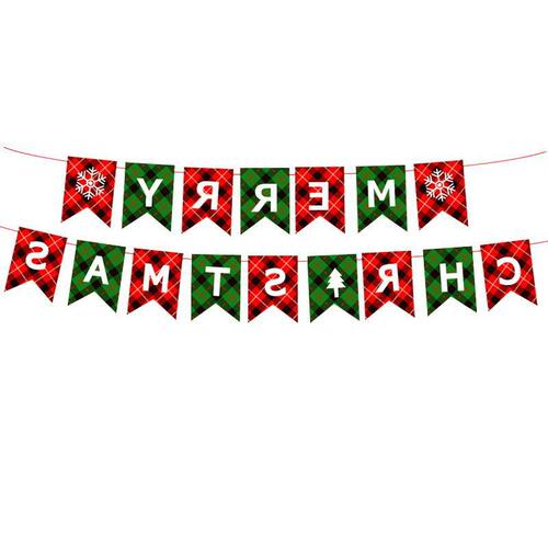  Christmas flag decoration supplies colorful flags pennants hanging flags Christmas party shopping mall scene layout wholesale