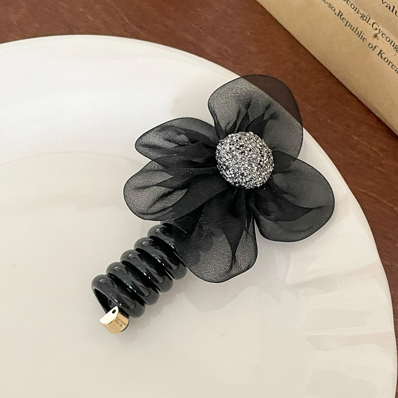 Lindo vestido de cuerda para el cabello rizado, estilo de primavera, artefacto de cabello trenzado sin costuras, línea telefónica recta, cuerda para la cabeza, temperamento, estrella, lazo para el cabello