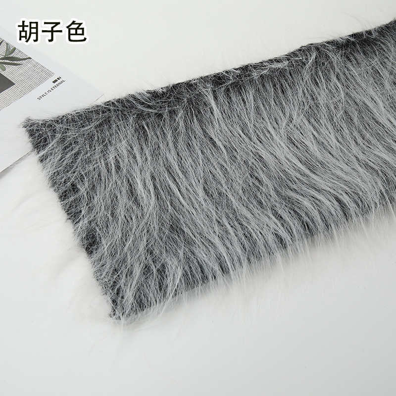 12 ''plush tela DIY caída de piel artificial de piel simulación de piel muñeca pelo bestia traje de piel larga tela de piel