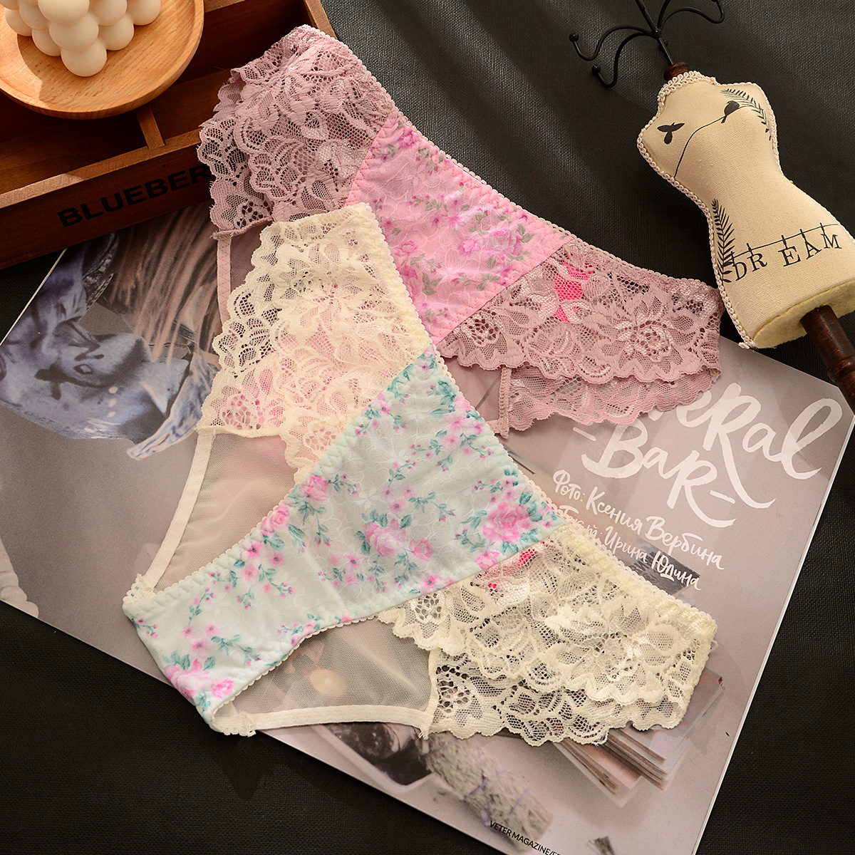 Cute ultra thin breathable elastic underwear